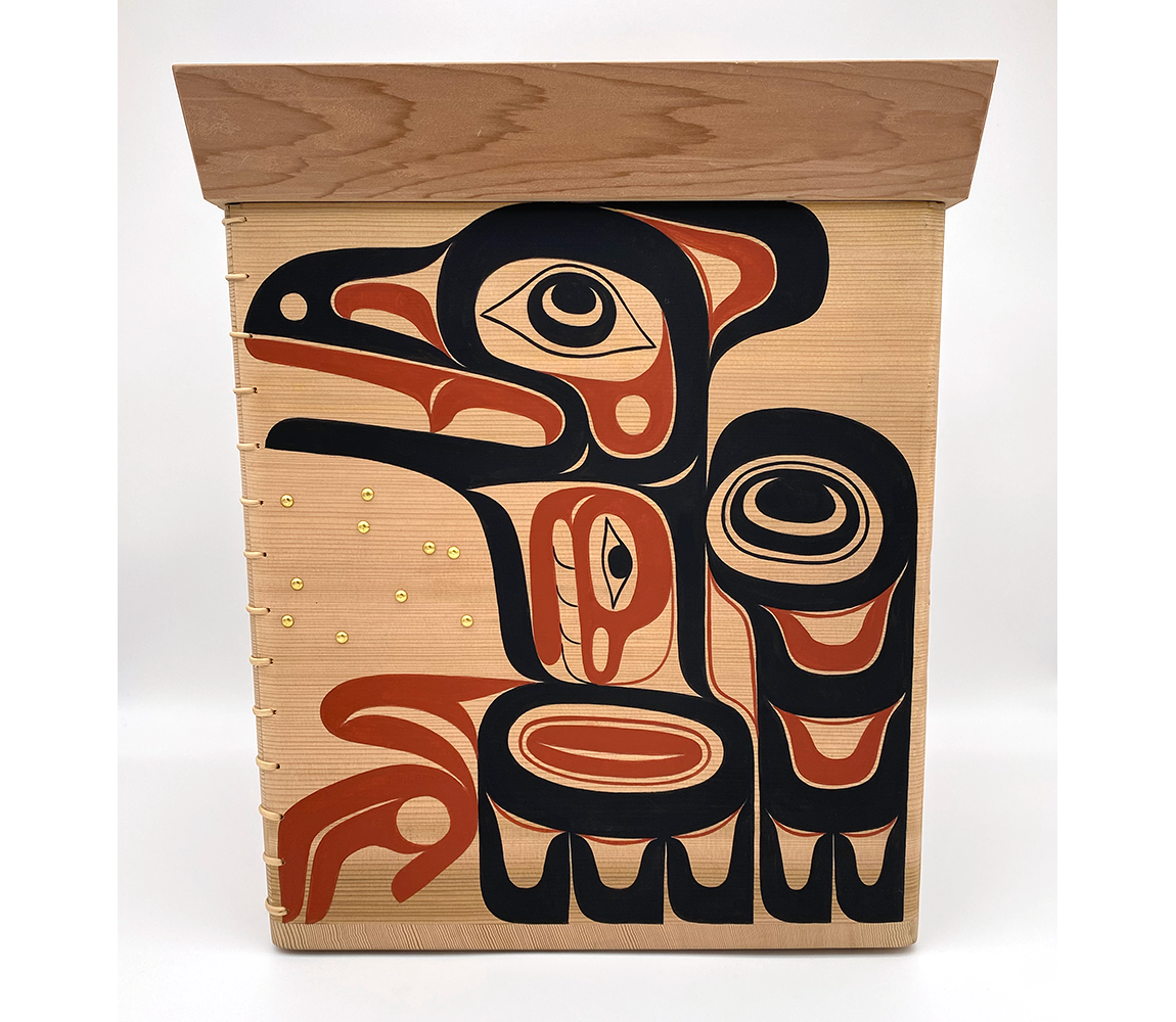 Four Faces of Raven Carved Bentwood Box - David Stephens